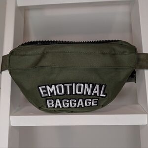Olive Green Assholes Live Forever Waist/Belt Bag "Emotional Baggage" Fanny Pack